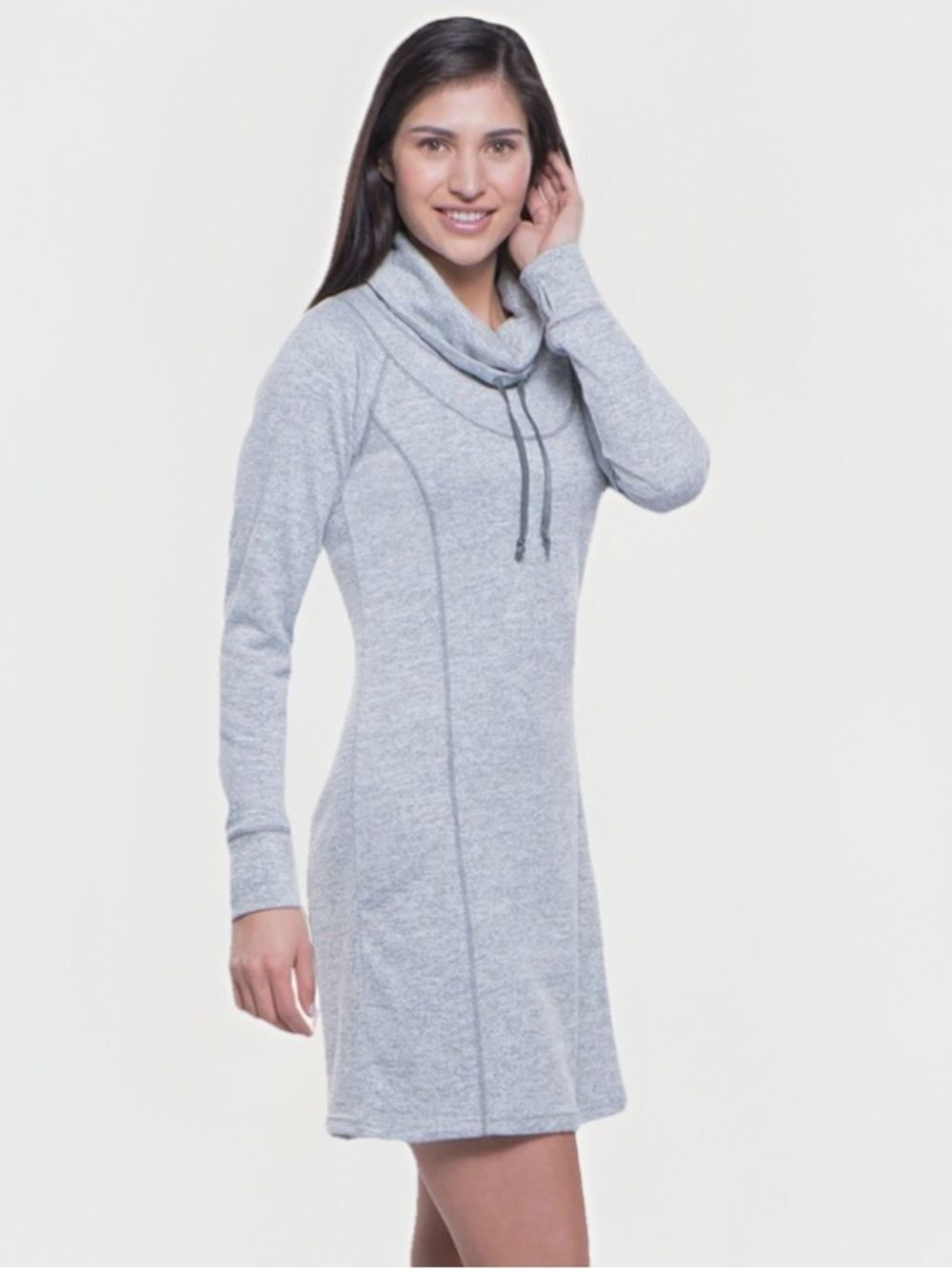 Kuhl Lea Mini Sweater Dress Activewear Heathered Gray Size Small